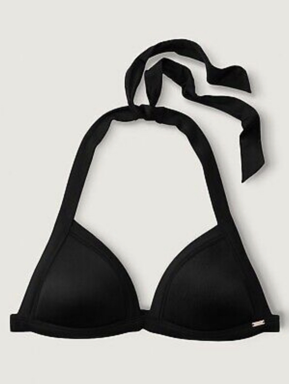 L-DD VS PINK Swim Triangle Push-Up Bikini Top Black
